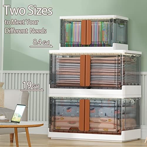 HAIXIN Storage Cabinet, Plastic Shelves Organizer, Folding Storage Box - Image 4
