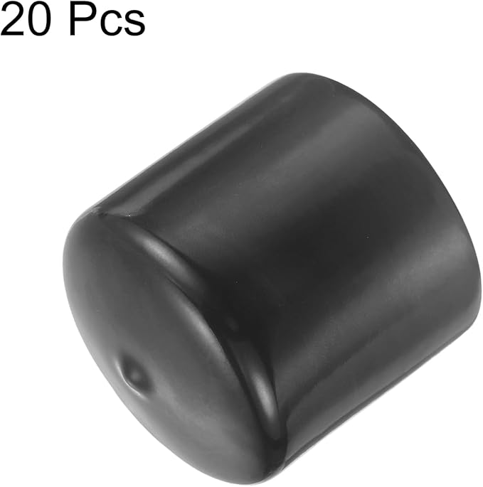 uxcell 20pcs Rubber End Caps 50mm ID Vinyl Round Tube Bolt Cap Cover Thread - Image 2
