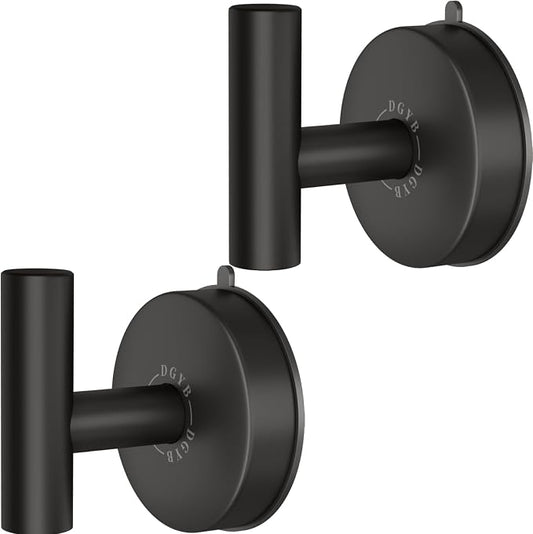 DGYB Large Suction Cup Hooks Black Stainless Steel Suction Shower Hooks by DGYB