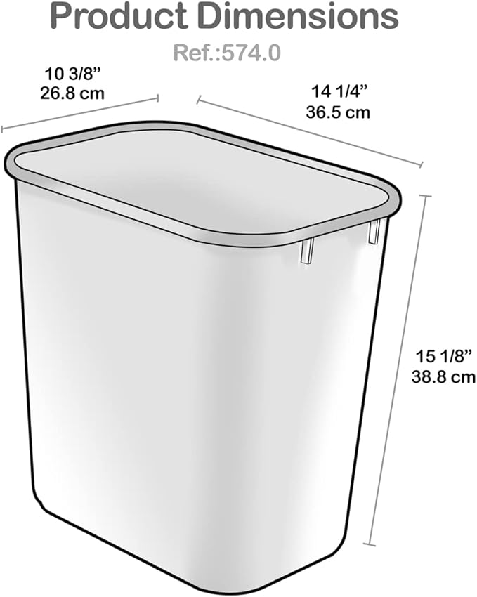 Acrimet Wastebasket Bin for Recycling, 6.75 Gallon/ 27 Quart/ 25.552 Liter - Image 9