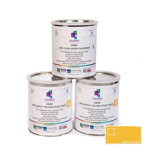 Colored Epoxies Safety Yellow Epoxy Resin Coating Made by ColoredEpoxies