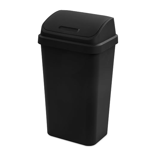 Sterilite 8-Pack Swing Top Wastebasket, Sleek Square Profile Trash Can by Sterilite