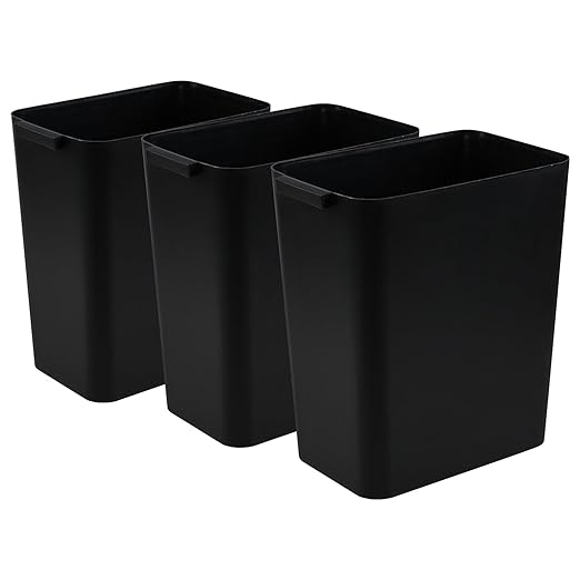 3-Pack 4.5 Gallon Plastic Small Trash Can Wastebasket by Bblina