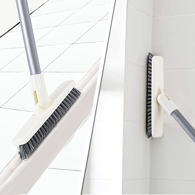 Grout Scrub Brush with Long Handle, Swivel Grout & Corner Cleaning Brush - Image 4