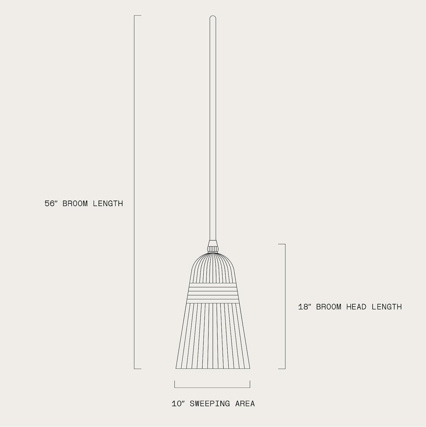 Corn Broom with Wood Handle Heavy Duty Indoor Outdoor Broom (1 1/4 Inch Handle)
