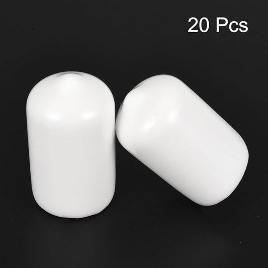 uxcell 20pcs Rubber End Caps 13mm ID Vinyl Round End Cap Cover Screw Thread - Image 2