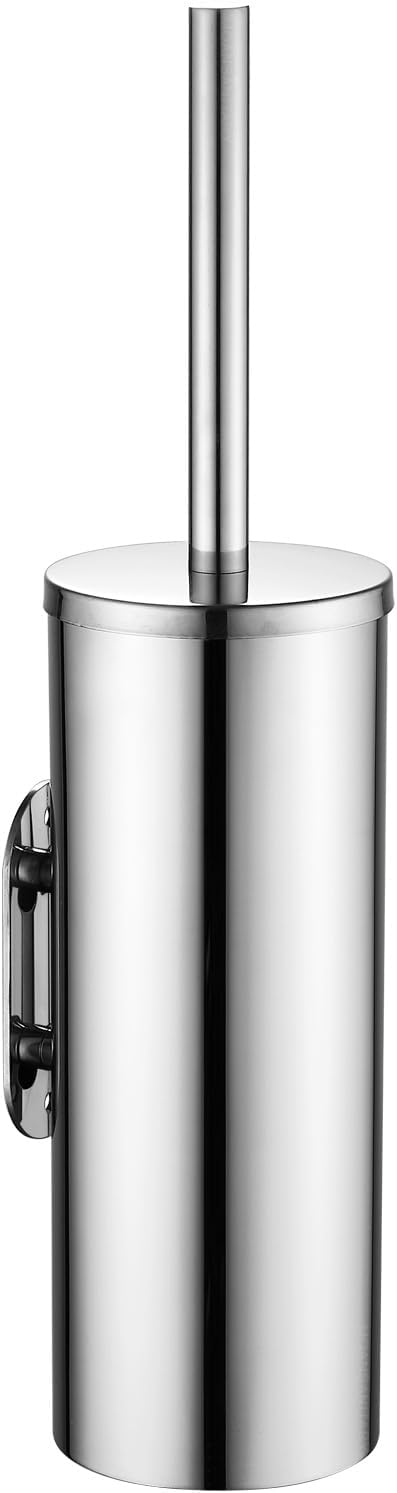Toilet Brush and Brush Holder, Stainless Steel No-Punch Hook Base Dual Purpose by Unknown