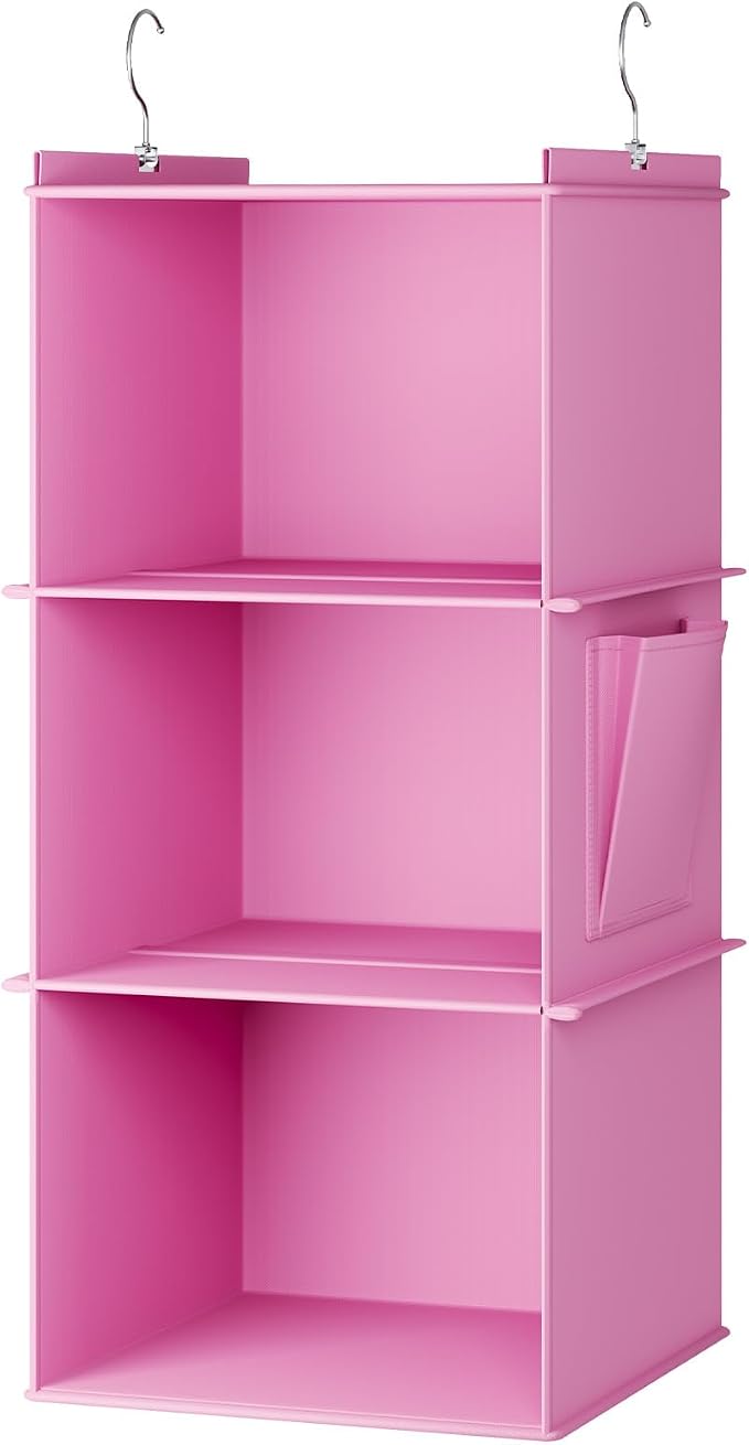 YOUDENOVA Hanging Closet Organizer, 3-Shelf Closet Hanging Storage Shelves - Image 7