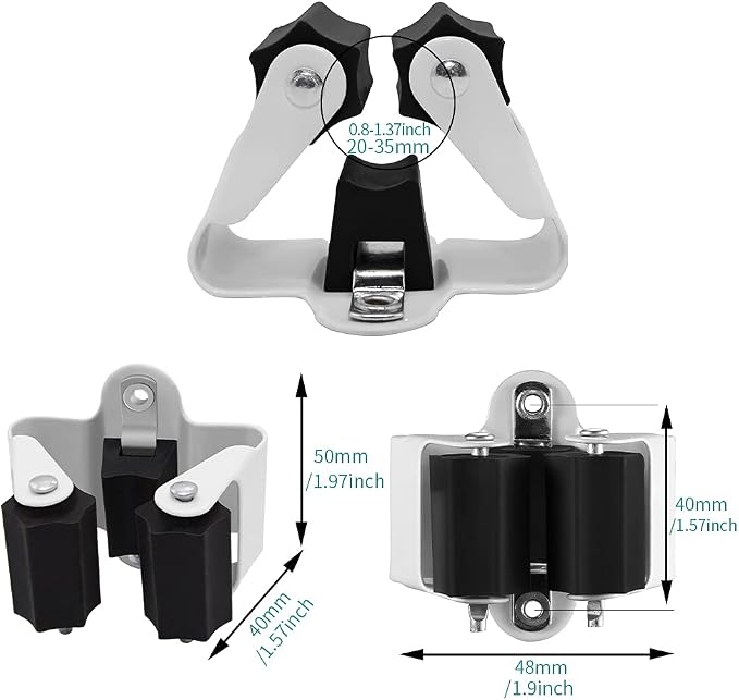 3-H Broom Hanger, Mop Holder Wall Mount 20 Pack, Broom Holder Wall Mount - Image 3