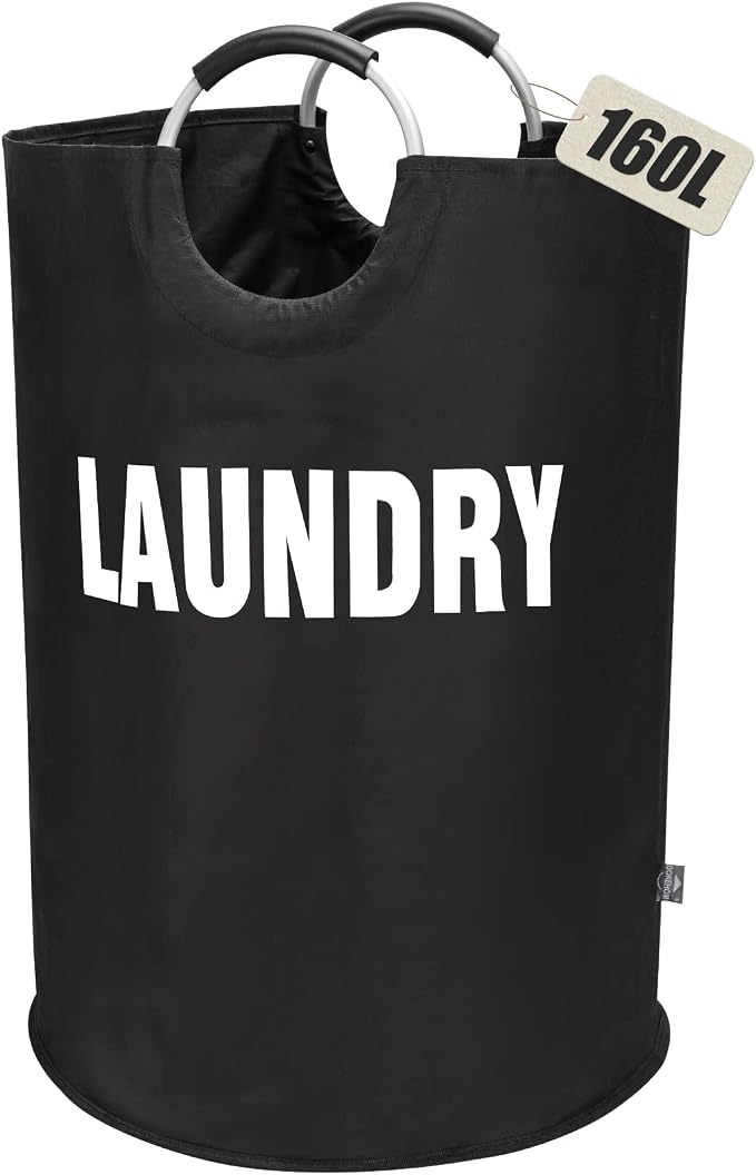 DOKEHOM 160L XX-Large Laundry Basket, Collapsible Laundry Bag, Foldable Laundry by DOKEHOM