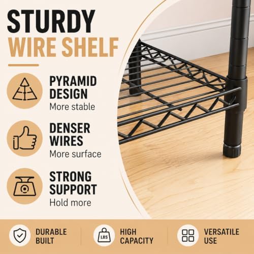 Heavy Duty Garment Rack with Lockable Wheels, 1050lbs Rolling Clothing Rack 3...