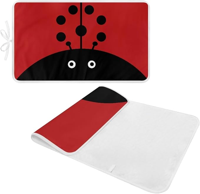 Cute Iron Mat Blanket Travel Foldable Ladybugs Ironing Pad Fabric Ironing Board - Image 2