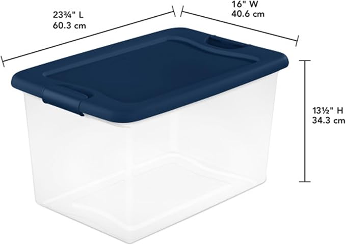 Sterilite 6-Pack Color Program, Large Clear Plastic Storage Bins - Image 3
