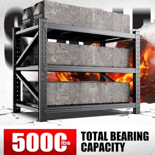 5000LBS Heavy Duty Storage Shelves, 59"W Adjustable Garage Shelving Unit...