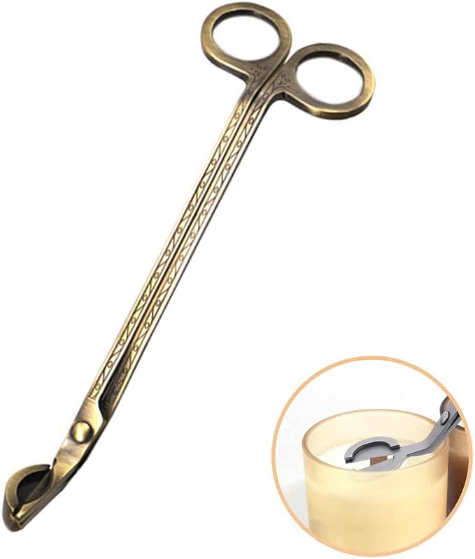 AIM & GGKK Candle Snuffer Gold Copper Trimmer Wick Antique Brass Candle Wick by AIMGGKK