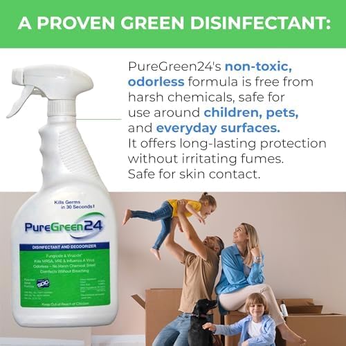 PureGreen24 Safe & Effective Disinfectant. Kills Deadly Germs including RSV - Image 7