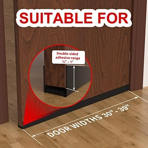 Door Draft Stopper, 39” Length Cuttable Weather Stripping Door Seal, Strong - Image 5