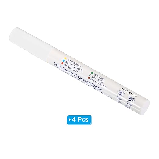 PATIKIL Grout Pen, 4 Pack White Tile Marker Waterproof Grout Sealer Pen Tile - Image 3