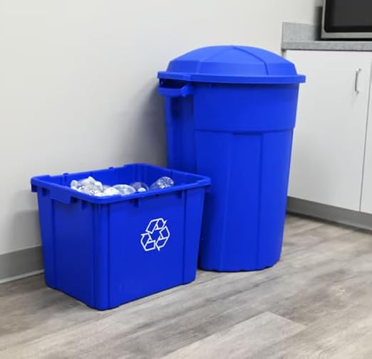 14 Gallon Blue Indoor or Outdoor Recycling Bin Stackable Made in The USA from - Image 5