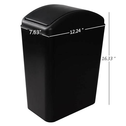 4.5 Gallon Swing Top Trash Bin, Plastic Garbage Can - Image 3