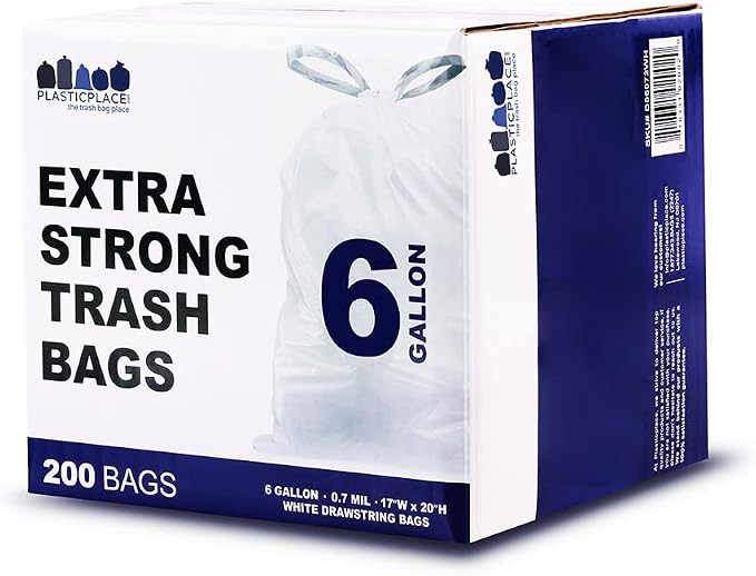 Plasticplace 6 Gallon Trash Bags, 0.7 Mil - Image 8