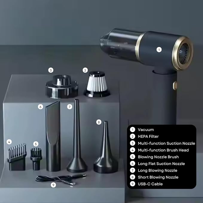 Car Vacuum Handheld 20000 PA 4in1 Cordless Rechargeable Multi-Functional - Image 7