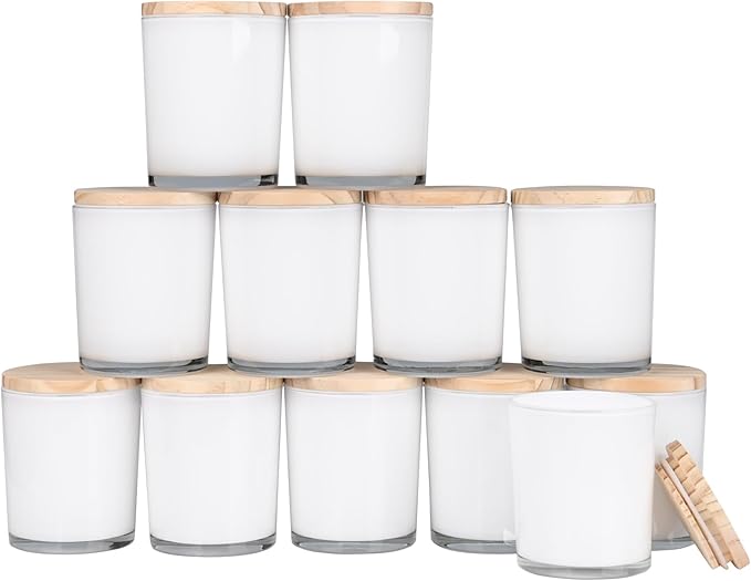 Thick Candle Jars for Making Candles 12 Pcs, 7 OZ Empty Jars by Showin
