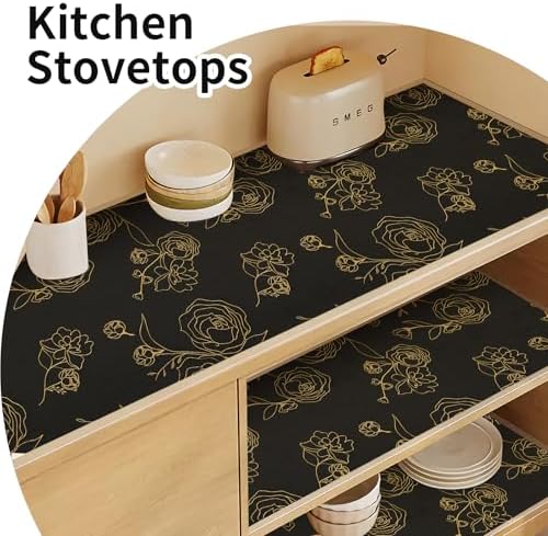 Shelf Liners for Kitchen Cabinets 23.6in x 30FT Non Adhesive Drawer Liner