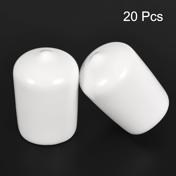 uxcell 20pcs Rubber End Caps 20mm ID Vinyl Round End Cap Cover Screw Thread - Image 2