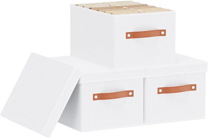 Fabric Storage Bins, 7.1 x 9.1 x 13 Inch Clothes Boxes by YheenLf