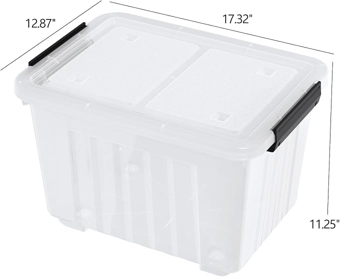 Zopnny 30 Quart Plastic Stacker Box, Large Storage Bin Container - Image 2
