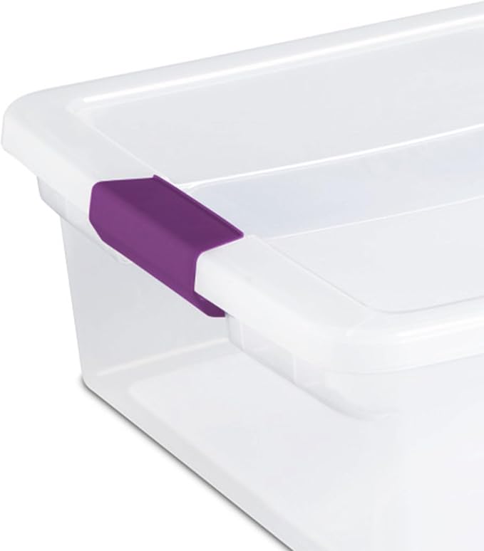 Sterilite 24-Pack ClearView Latch Box, Stackable Storage Organizer Bins - Image 9