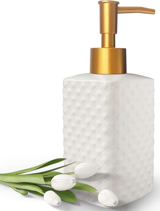 Chic Unique White Soap Dispenser by UNBONSOUHAIT