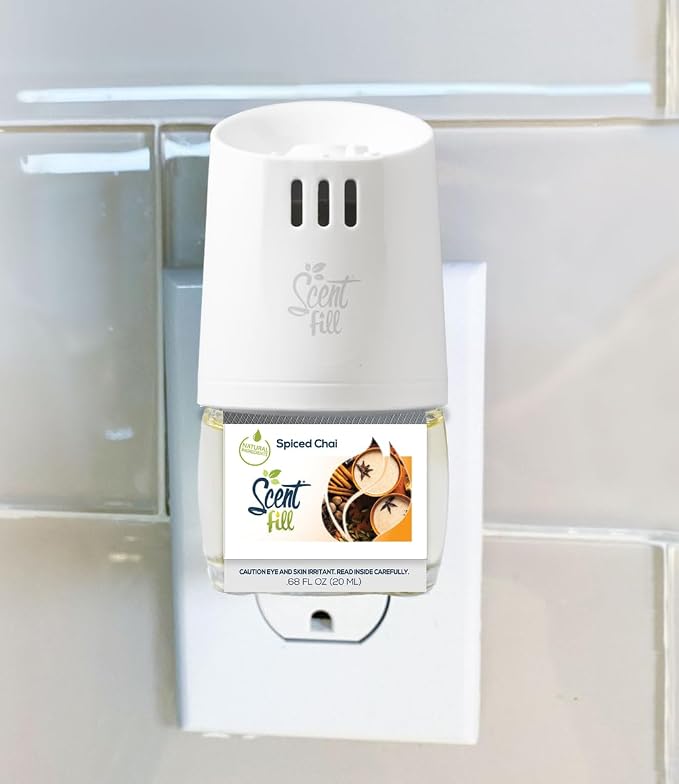 Scent Fill Spiced Chai Plug in Air Freshener, 4 Scented Oil Refills - Image 2