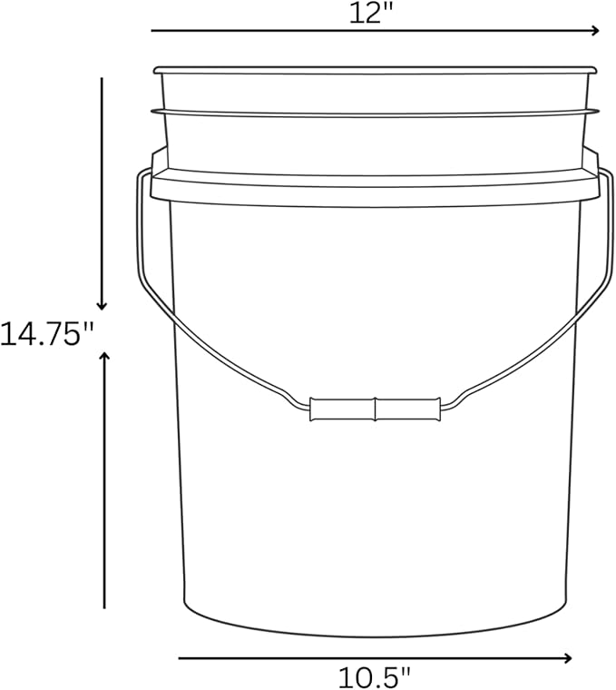 House Naturals 5 Gallon Pink Food Grade Bucket Pail - Image 5