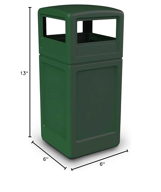 Commercial Zone-73295399 PolyTec 42 Gallon Square Waste Container - Image 5