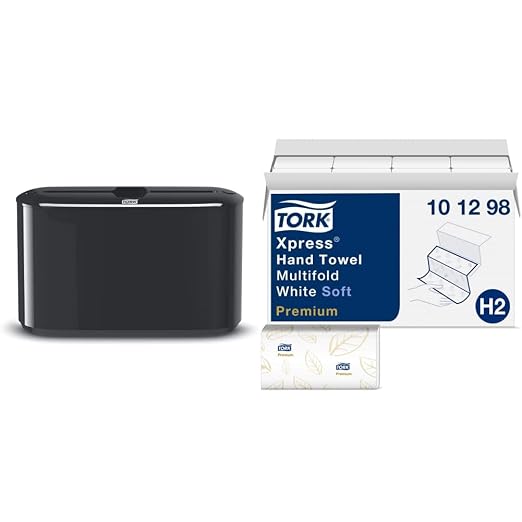 Tork Xpress Paper Towel Dispenser and Tork Extra Soft Multifold Hand Towel White by Tork