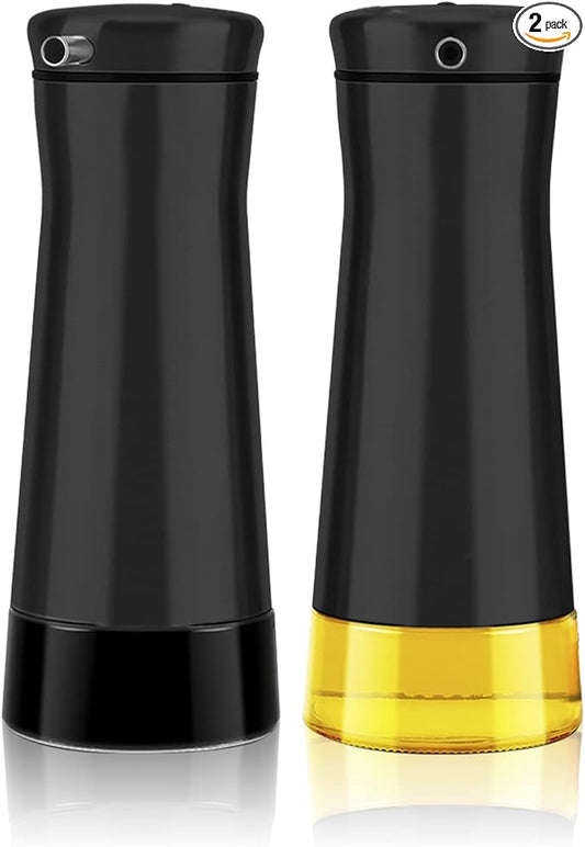 Aelga Black Oil And Vinegar Dispenser Set by Aelga