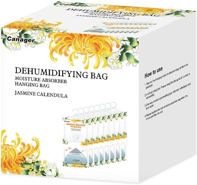 CANAGER Hanging Moisture Absorber, Jasmine Calendula Moistureproof Hanging - Image 2