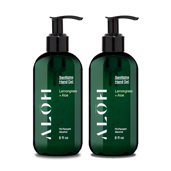 ALŌH Sanitizing Hand Gel 2-pack | Lemongrass + Aloe | 70% Alcohol Hydrating by AL%C5%8CH