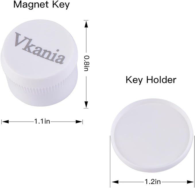 2 Pack Vkania Magnetic Cabinet Locks Keys - Image 2