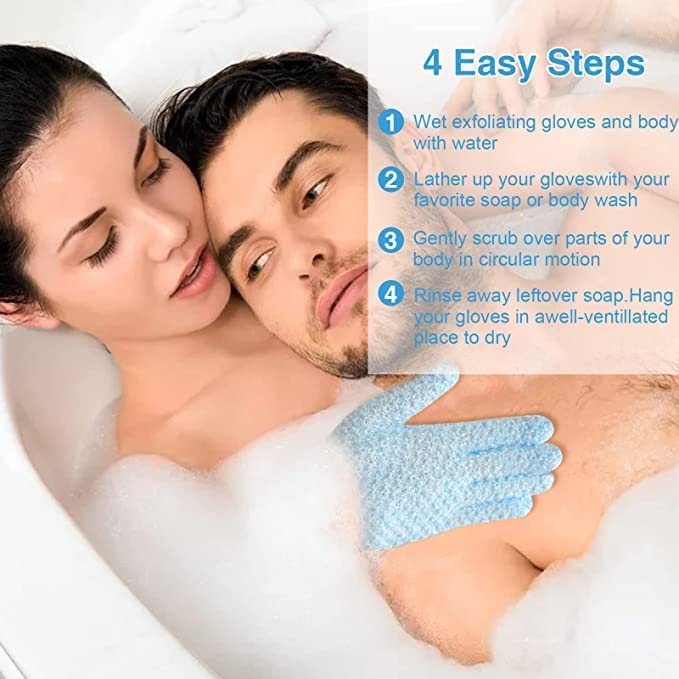 Yiclick Heavy Exfoliating Gloves, Exfoliating Body Scrubber - Image 6