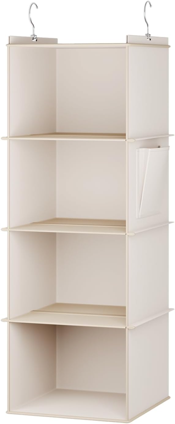 YOUDENOVA Hanging Closet Organizer, 4-Shelf Closet Hanging Storage Shelves - Image 8