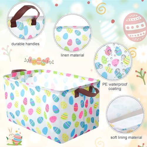 Vesici 6 Pack Large Easter Baskets for Gifts Empty Easter Storage Bins