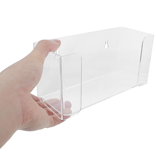 Acrylic Wall Mount Glove Dispenser and Mask Holder Storage Box by Hemobllo