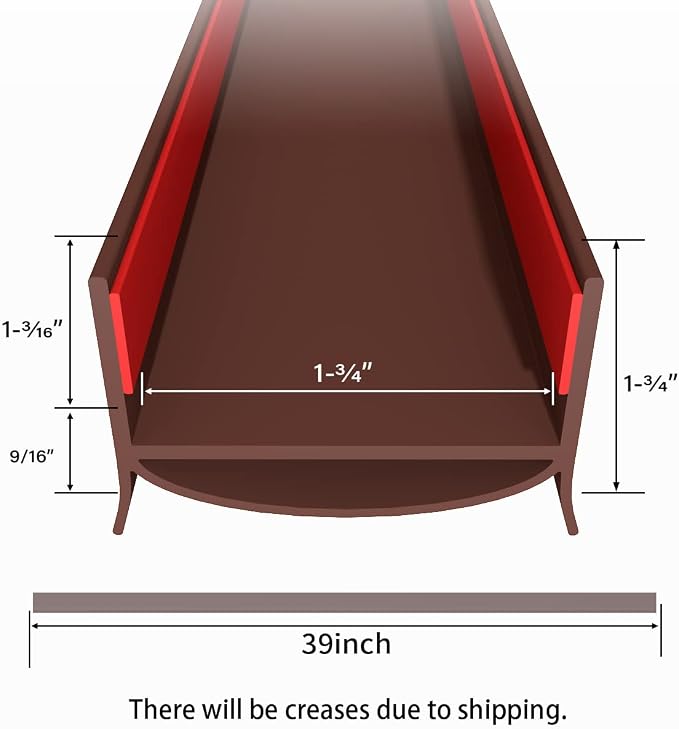 2 Pack Door Draft Stopper, 39” Length Cuttable Under Door Seal, Strong Adhesive - Image 7