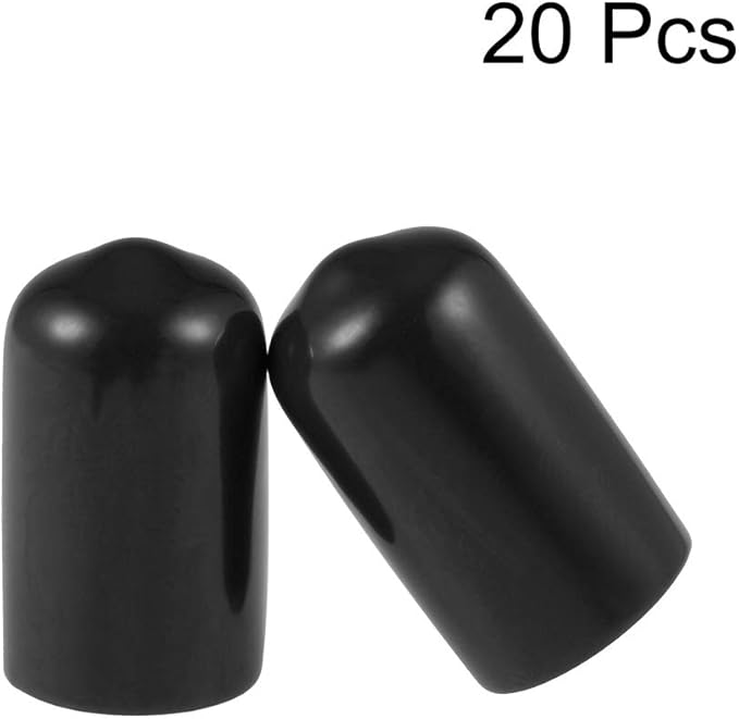 uxcell 20pcs Rubber End Caps 10mm ID Vinyl Round Tube Bolt Cap Cover Thread - Image 2