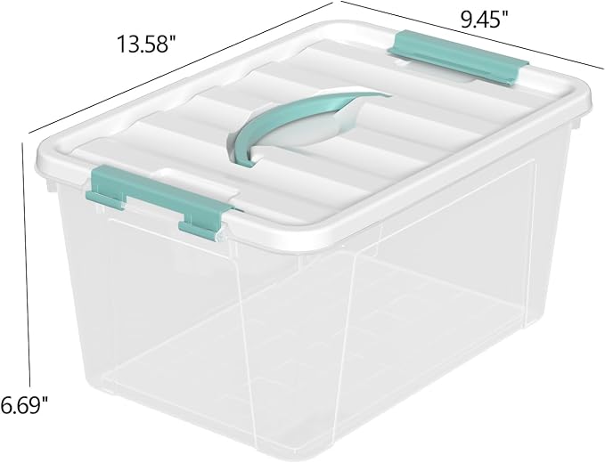 Xyskin 6 Pack 14 Quart Stackable Plastic Storage Bins - Image 2