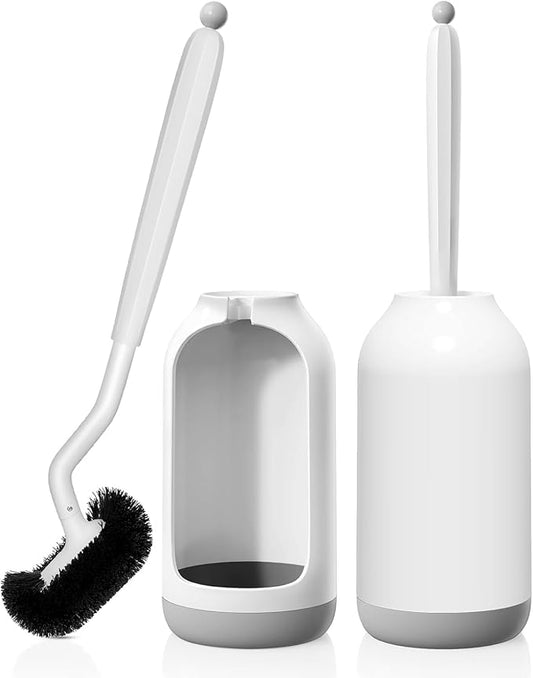 HAMITOR Toilet Bowl Brush Holder Set: 2 Pack Bathroom Deep Cleaning Toilet by HAMITOR