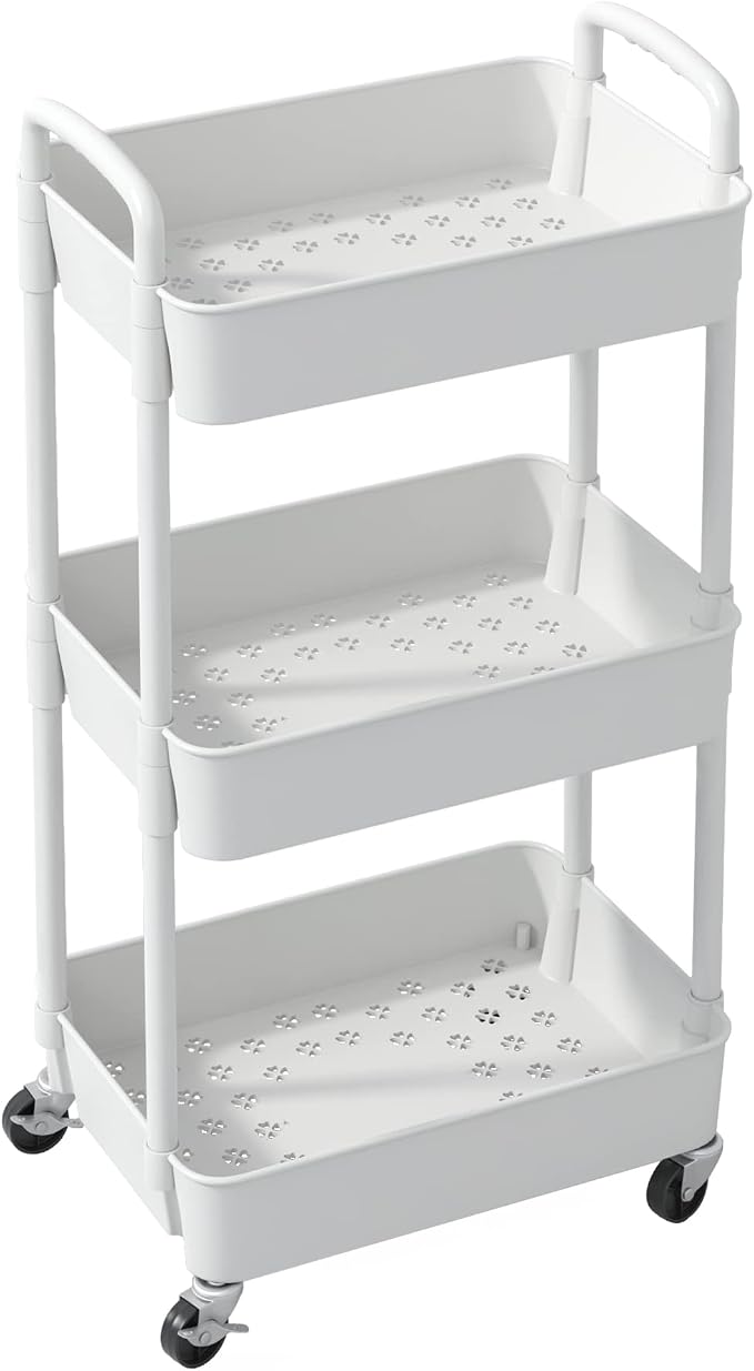 Sywhitta 3-Tier Plastic Rolling Utility Cart - Image 8